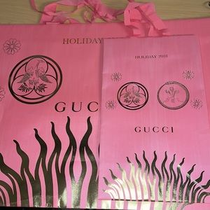 Pink Authentic Gucci shopping bag holiday 2018 edition set
